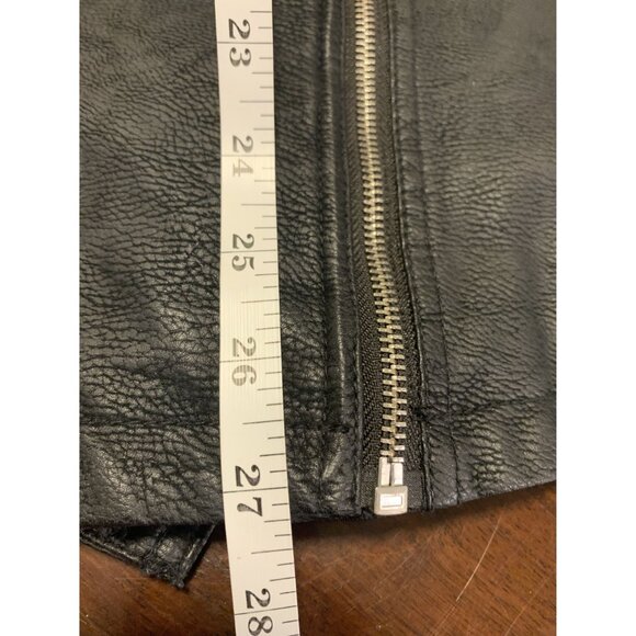 A.N.A. XL Faux Leather Black Moto Jacket Grung Streetwear - Picture 6 of 9